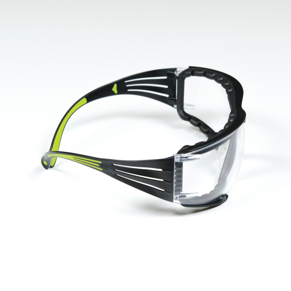 3M SF401AF-FM SecureFit 400 Safety Glasses, Clear Anti-Fog Anti-Scratch Polycarbonate Lens, Green/Black Frame, Foam Gasket, Z87 UV Protection (7100112131) (1 Pair) (20 Pack) - 10