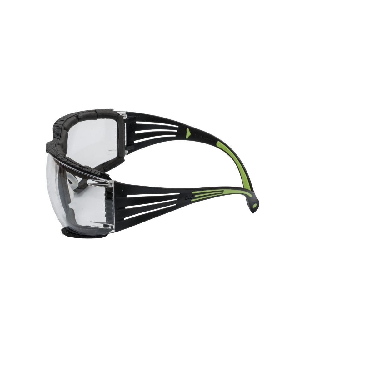3M SF410AS-FM SecureFit Safety Glasses, Indoor/Outdoor Mirror Anti-Scratch Lens, Green/Black Frame, Removable Foam Gasket, ANSI Z87 UV Protection (7100112223) (20 Pack) - 2
