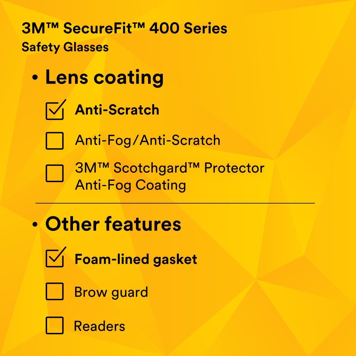 3M SF410AS-FM SecureFit Safety Glasses, Indoor/Outdoor Mirror Anti-Scratch Lens, Green/Black Frame, Removable Foam Gasket, ANSI Z87 UV Protection (7100112223) (20 Pack) - 8