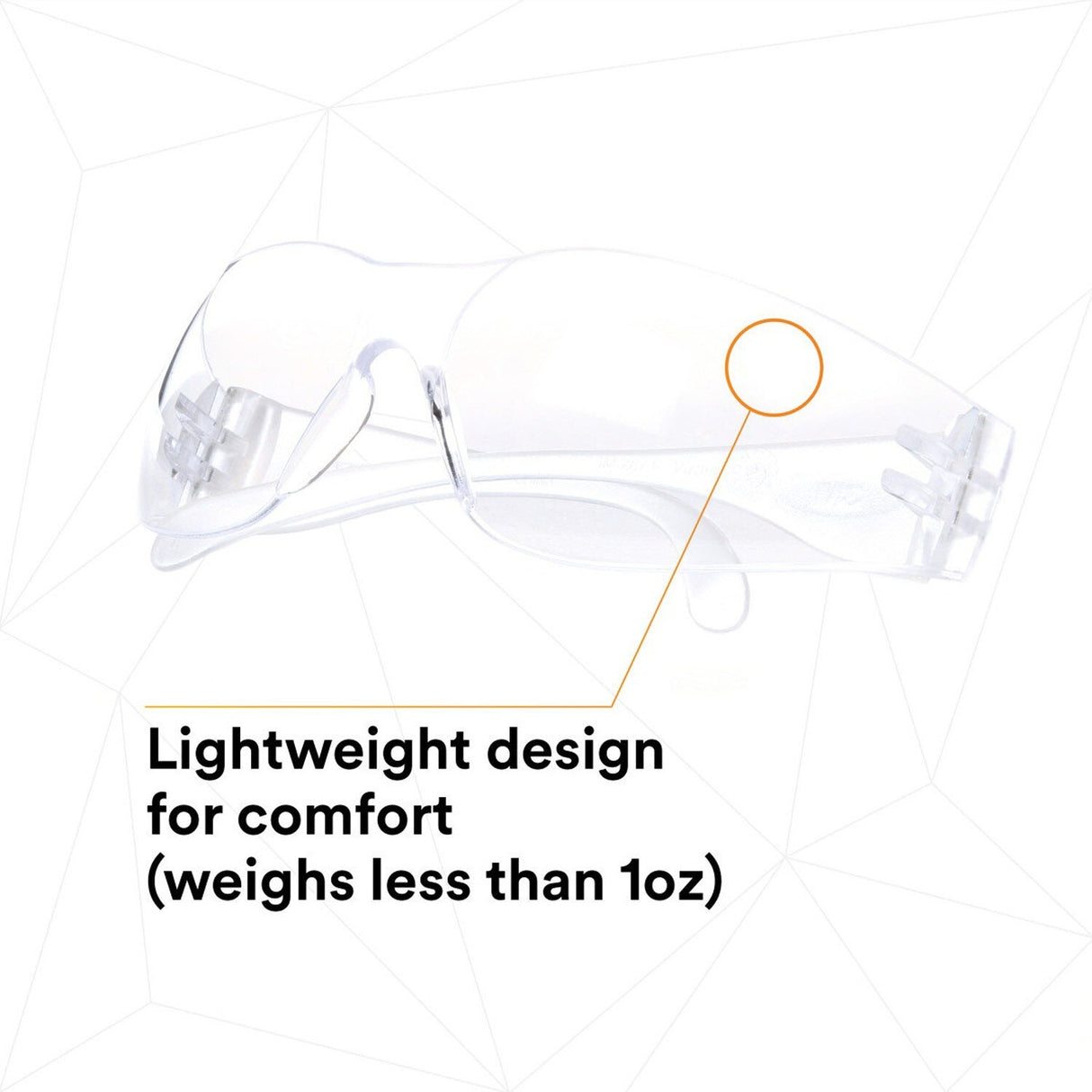 3M 11329-00000-20 Tekk Virtua Anti-Fog Safety Glasses, Clear Frame and Lens (7100112434) - 3
