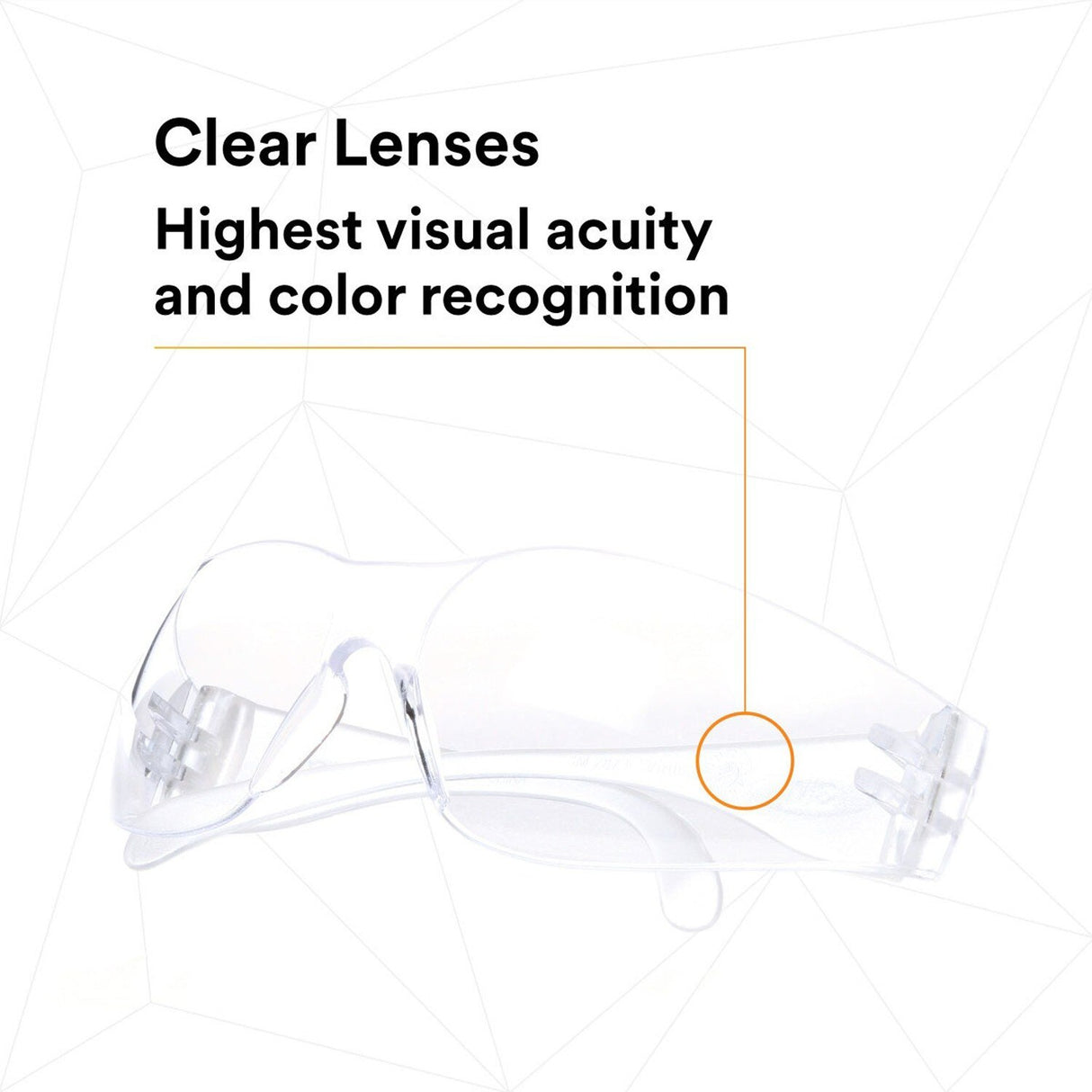 3M 7100112434 Tekk Virtua Anti-Fog Safety Glasses, Clear Frame and Lens (20 Pack) - 7
