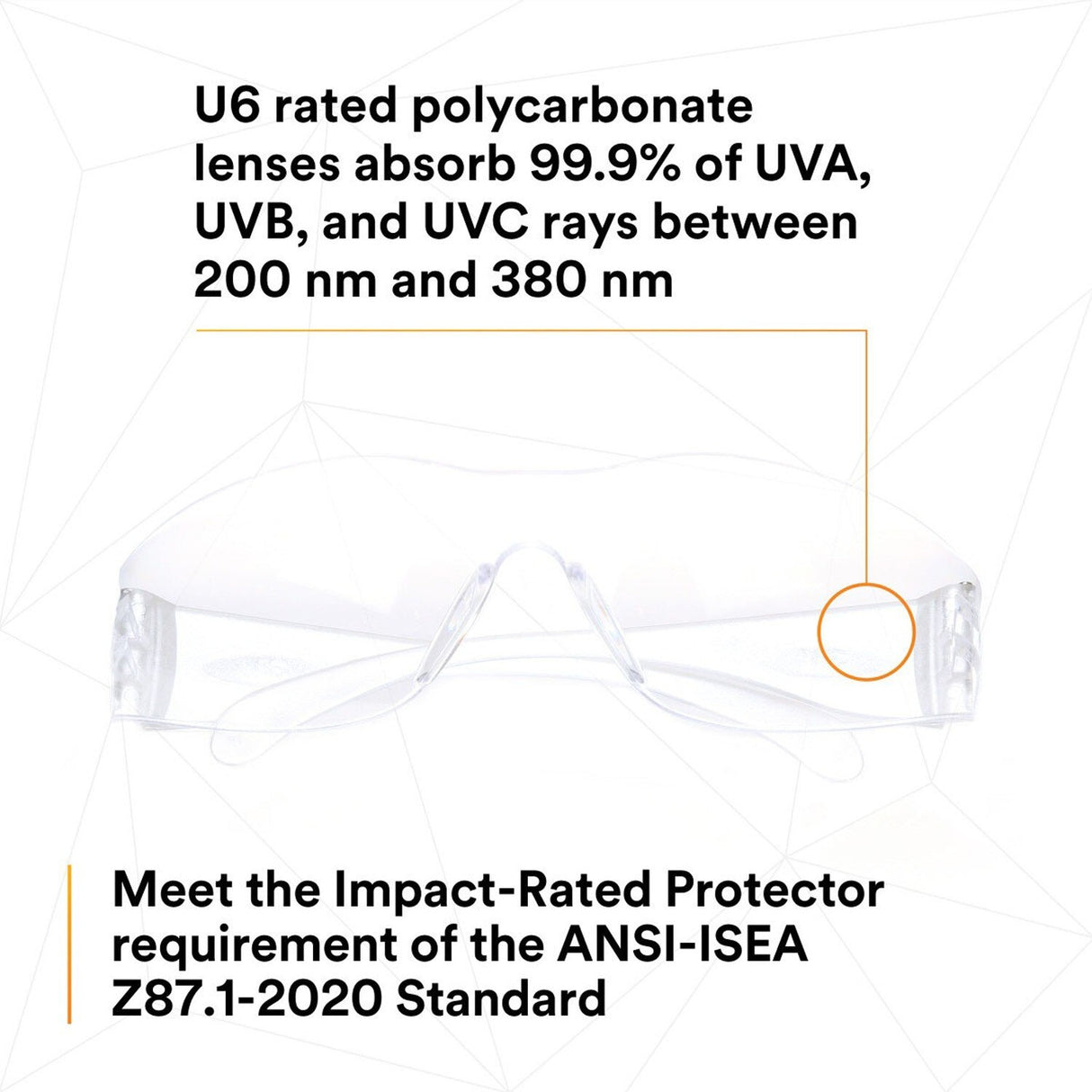 3M 11329-00000-20 Tekk Virtua Anti-Fog Safety Glasses, Clear Frame and Lens (7100112434) - 8