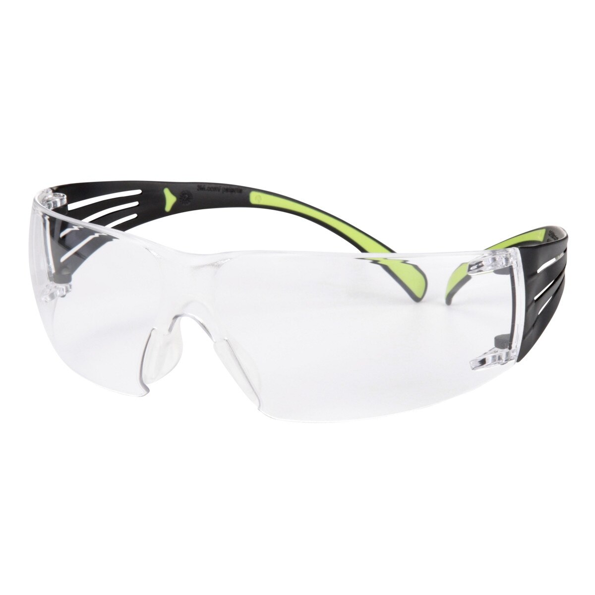 3M SF401AF SecureFit Safety Glasses, 400 Series, Clear Lens, Anti-Fog Anti-Scratch, Green/Black Frame, Polycarbonate, ANSI Z87, UV Protection (7100112435) - 2