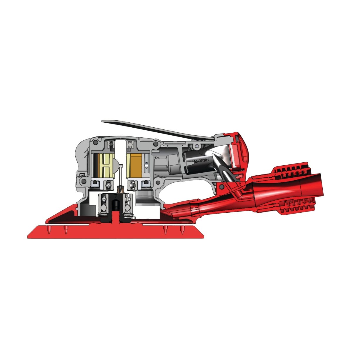 3M 28505 Hookit Elite Central-Vacuum-Ready Random Orbital Sander, Pneumatic Palm Sander, 3 in, 3/32 in Orbit, for Wood Composites Metal (7100112802) - 2