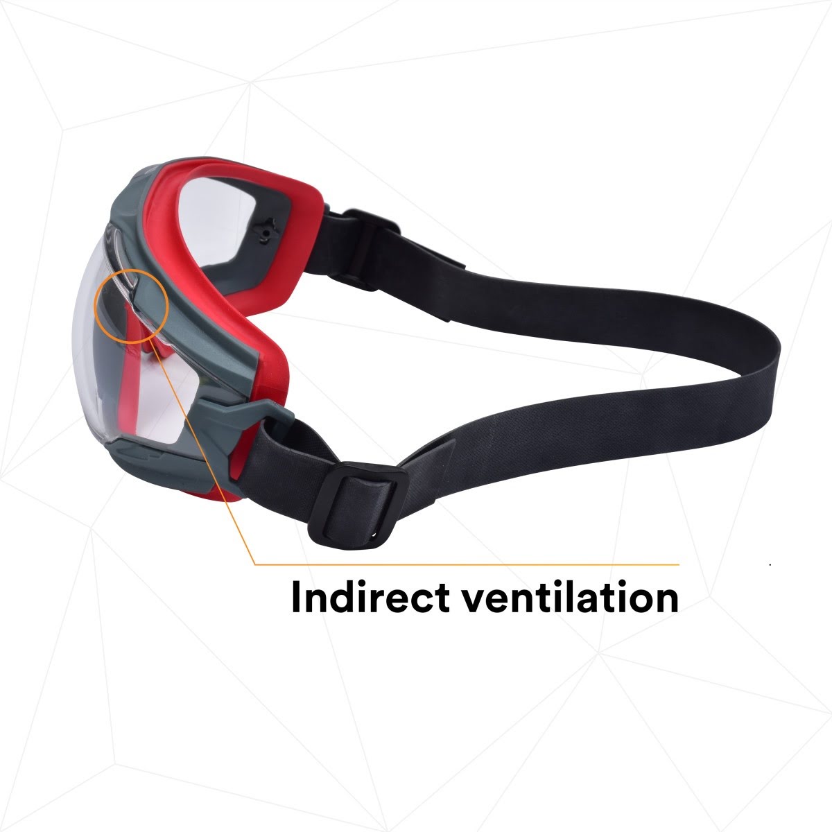 3M GG501NSGAF GoggleGear 500 Series Safety Goggles Clear Anti Fog Lens Neoprene Strap (7100112956) (10 Pack) - 7