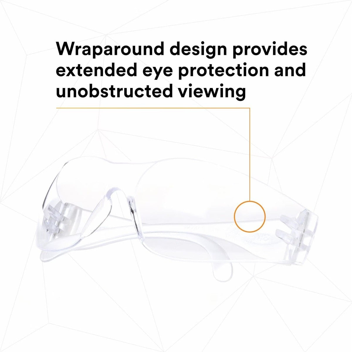 3M 7100114652 Virtua Safety Glasses Clear Lens Clear Frame Uncoated ANSI Z87 (100 Pack) - 3