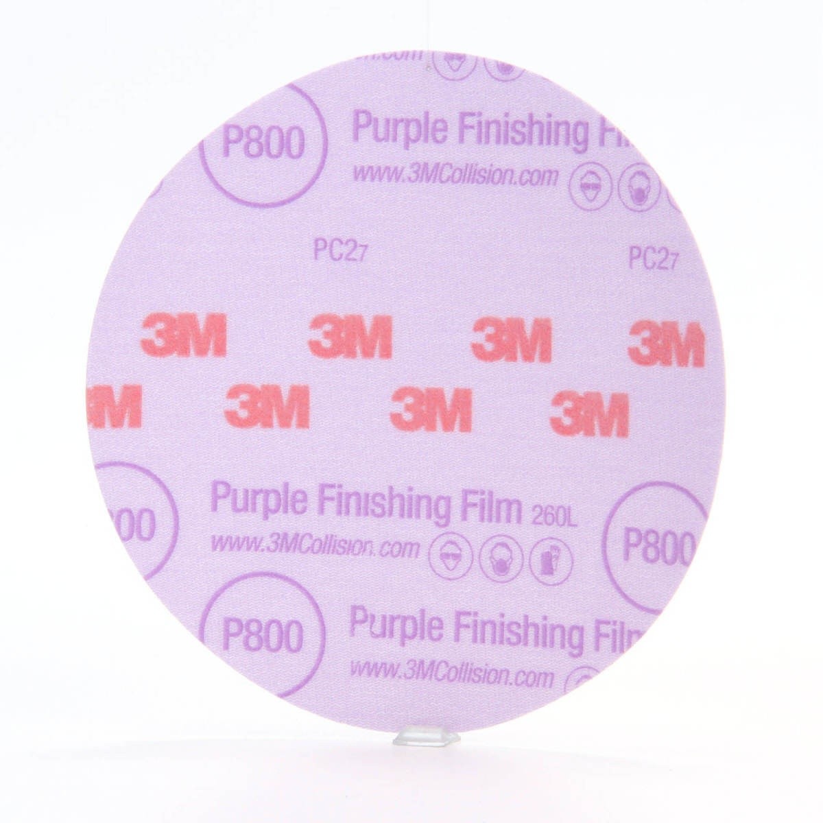 3M 260L 30670 Hookit Purple Finishing Film Abrasive Disc, P800, 6 in (7100122792) (200 Pack)