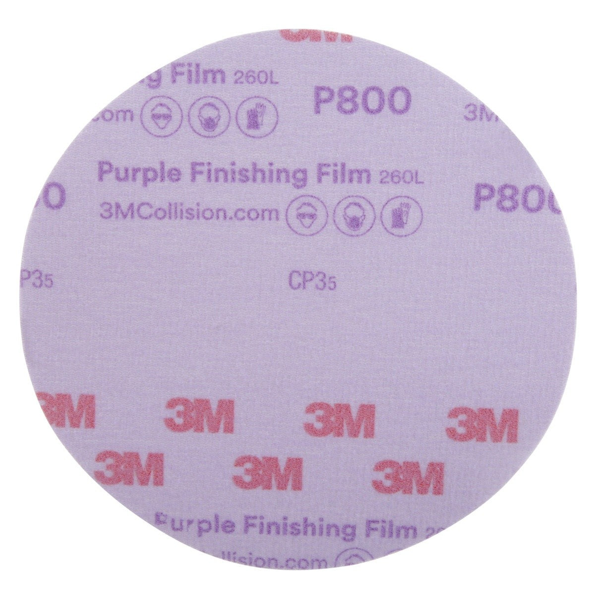 3M 260L 30670 Hookit Purple Finishing Film Abrasive Disc, P800, 6 in (7100122792) (200 Pack) - 3