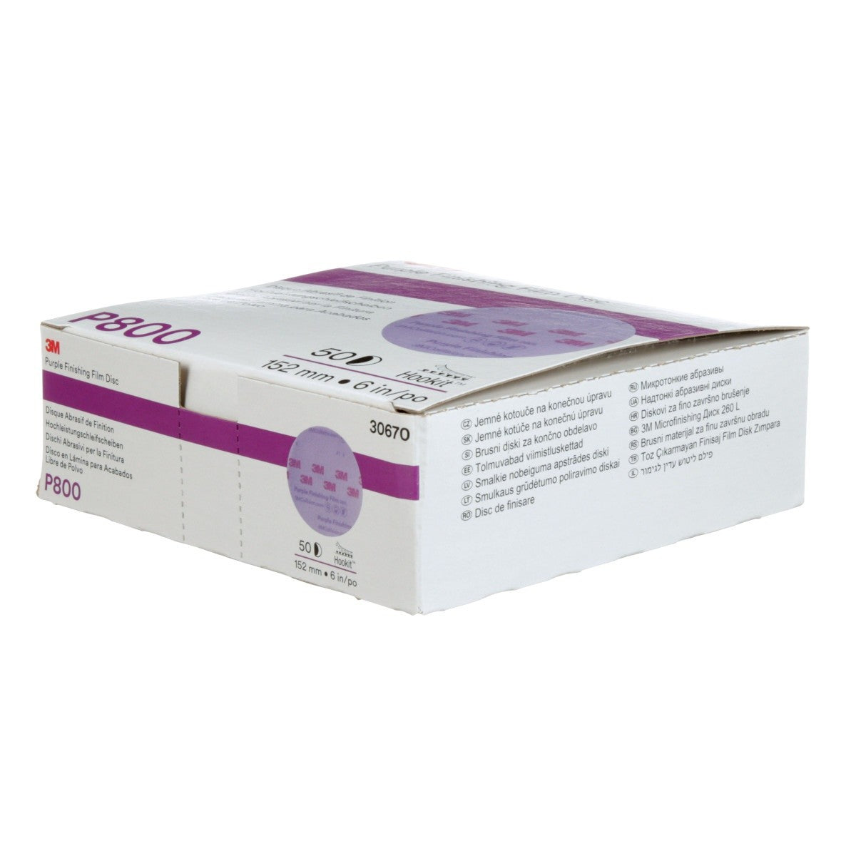 3M 260L 30670 Hookit Purple Finishing Film Abrasive Disc, P800, 6 in (7100122792) (200 Pack) - 10