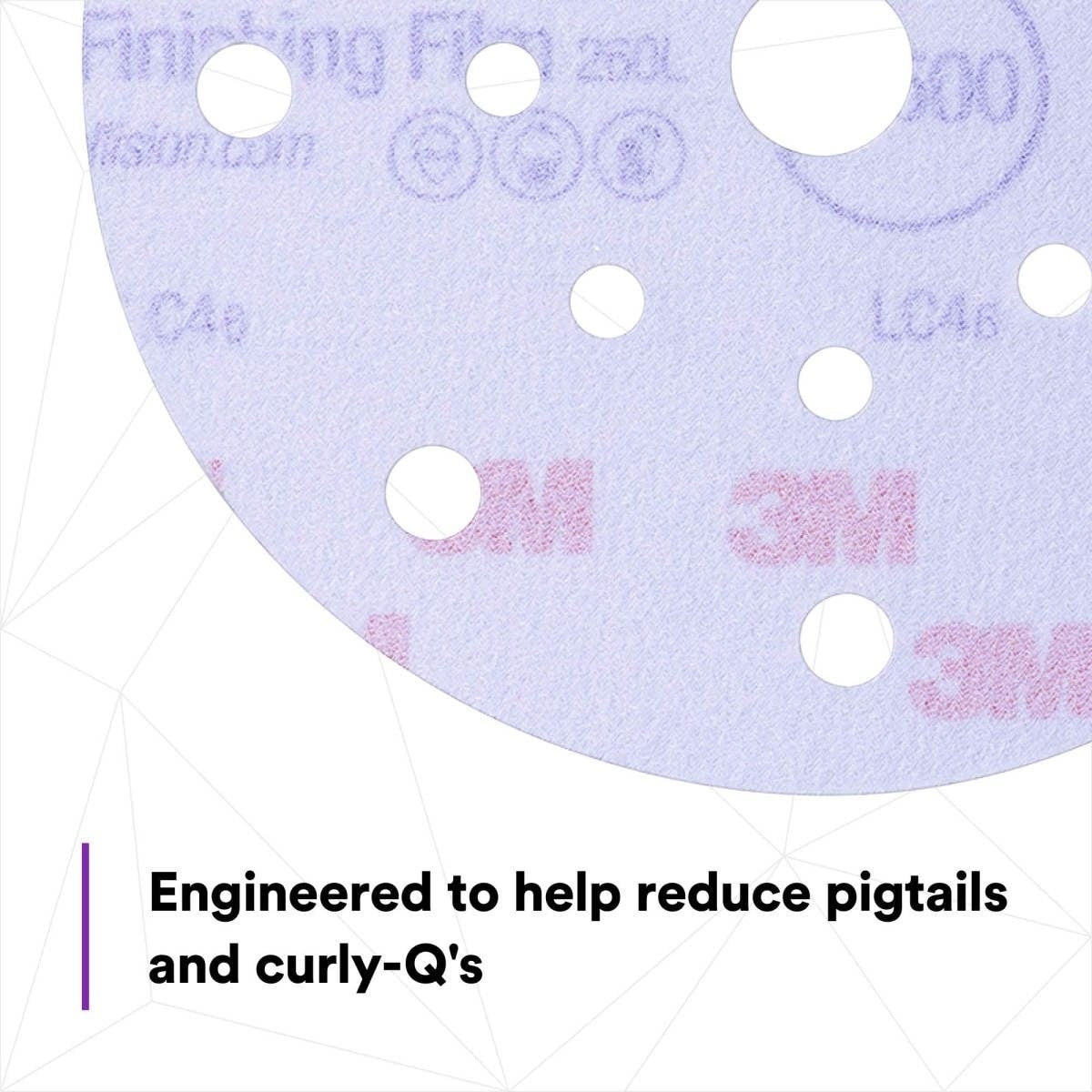 3M 34782 Hookit Purple Finishing Film Abrasive Disc, Dust Free, P1000, 6 in, Clear Coat Sanding, Paint Finishing (7100122800) (200 Pack) - 4