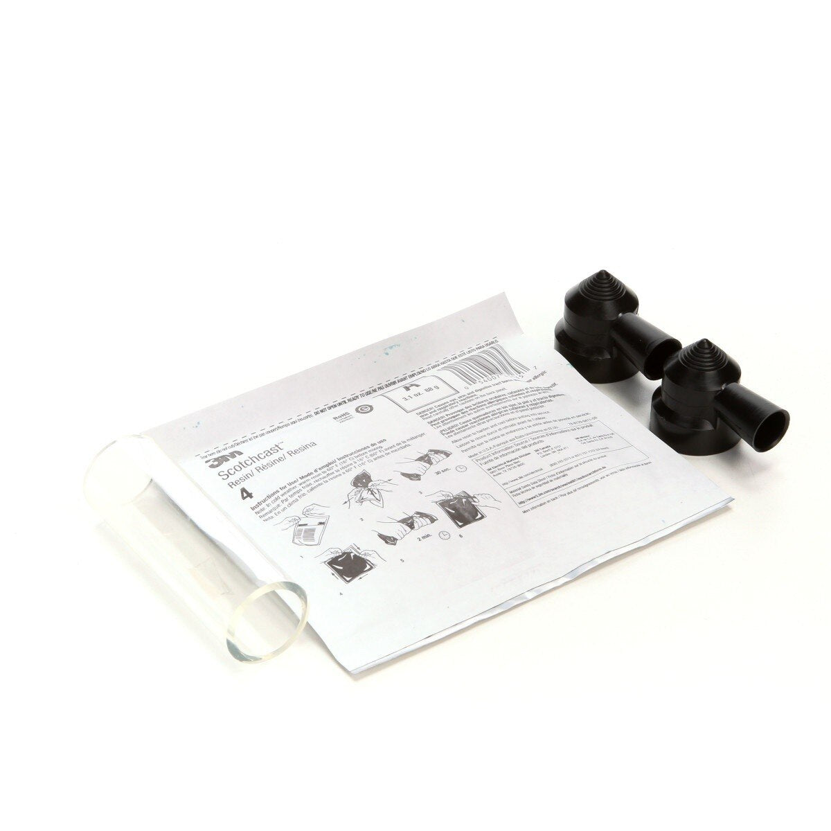 3M Scotchcast Inline Resin Power Cable Splice Kit, 10-2 AWG, Black (82-AN) (7100123072) (10 Pack) - 3