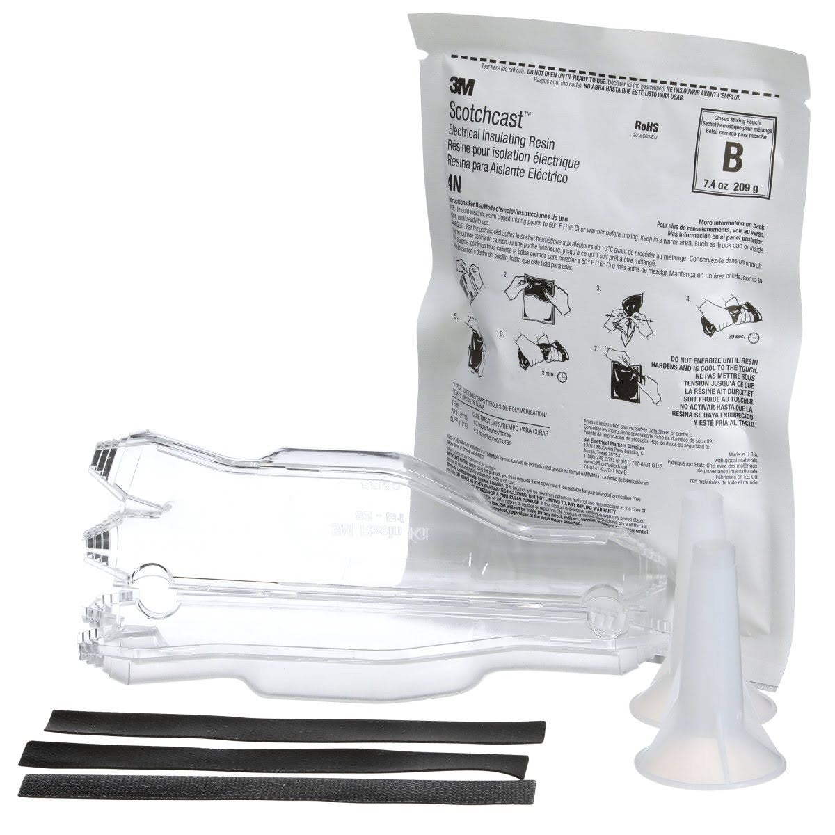 3M Scotchcast Wye Resin Splice Kit, 1-5 kV, Non-Shielded (82-B1N) (7100123111) (10 Pack) - 2