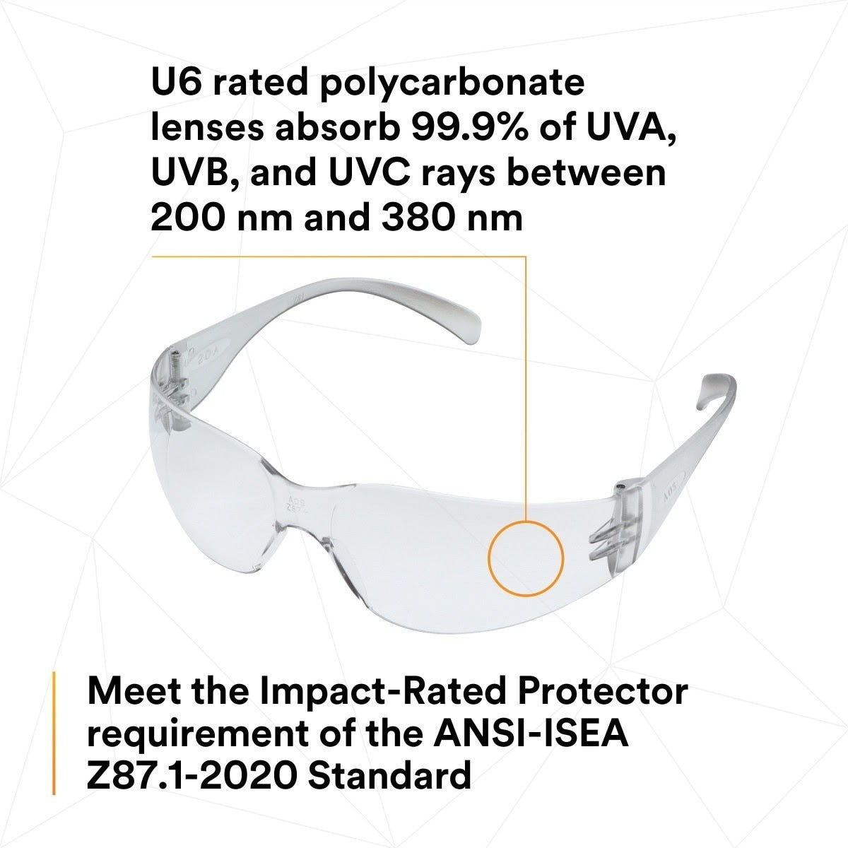 3M 11328-00000-20 11328 Virtua Protective Eyewear I/O Hard Coat Lens, Clear Temple (7100123356) (20 Pack) - 8