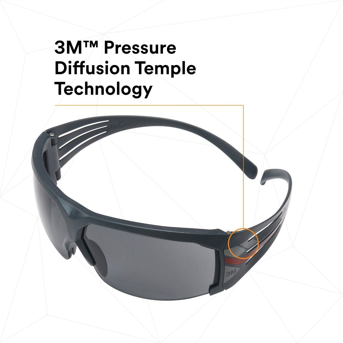 3M SF602SGAF SecureFit Protective Eyewear, Gray Anti-Fog Anti-Scratch Lens, Black Frame, ANSI Z87.1 (7100128690) (400 Pack) - 8