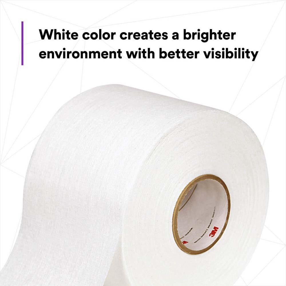3M 36850 Dirt Trap Protection Material , White Color, Nonwoven, Overspray Protection, Traps Dust and Debris, Clean, 6 in x 300 ft (7100132342) (4 Pack) - 3