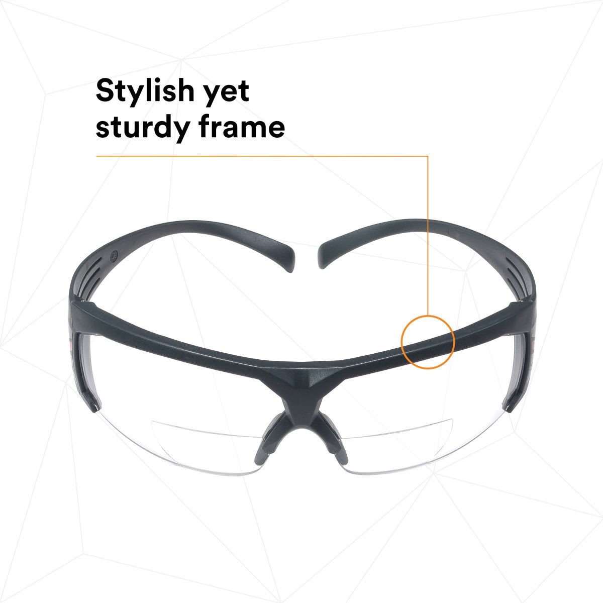 3M SF625SGAF SecureFit Safety Glasses, Clear Scotchgard Anti Fog Anti Scratch Lens, +2.5 Diopter, Gray Temples (7100132360) (20 Pack) - 5