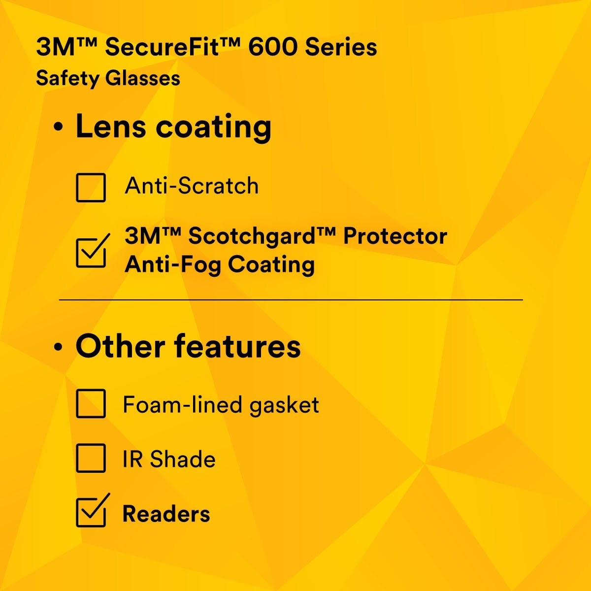 3M SF625SGAF SecureFit Safety Glasses, Clear Scotchgard Anti Fog Anti Scratch Lens, +2.5 Diopter, Gray Temples (7100132360) (20 Pack) - 8