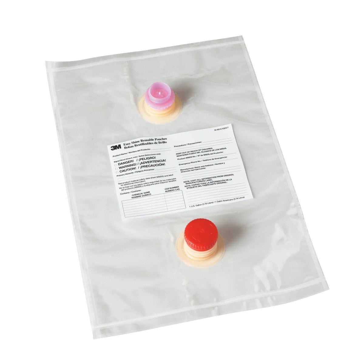 3M 55440 Easy Shine Reusable Pouches for Floor Finish and Cleaning Chemicals, 1 gal (7100133173) (5 Pack)