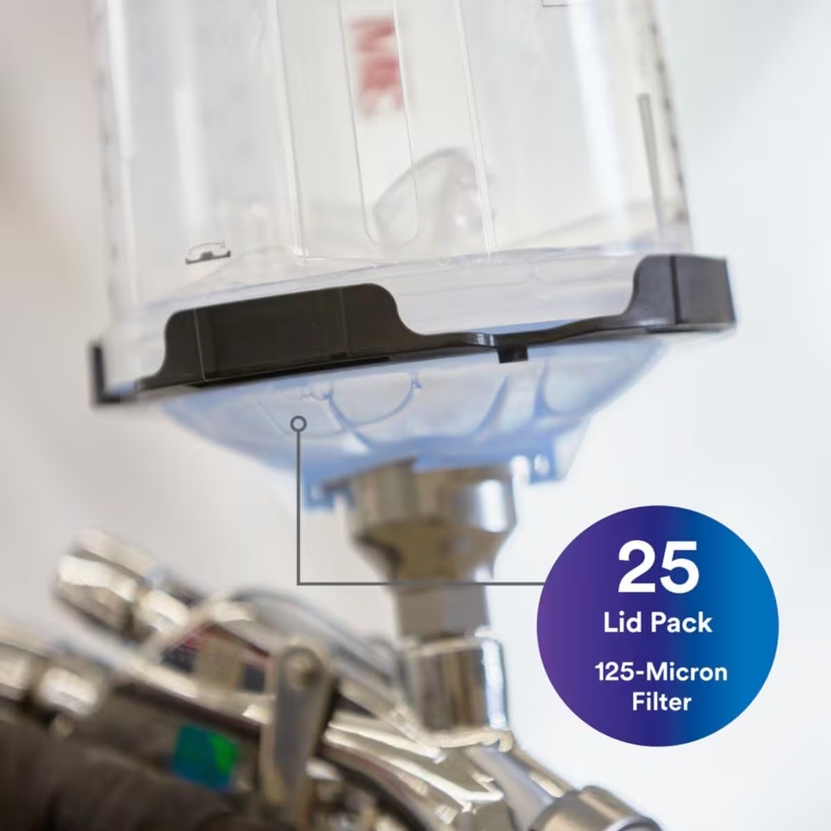 3M 26205 PPS Series 2.0 Lid, 125 Micron Filter, Midi Mini Micro (7100135625) (25 Pack) - 2