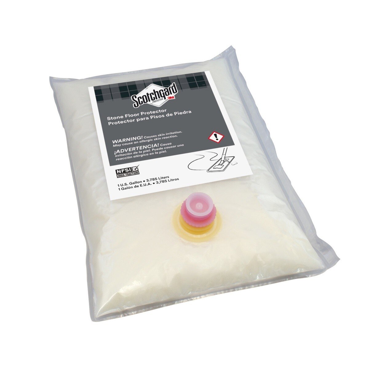 3M 59379 Scotchgard Stone Floor Protector Floor Surface Hardener, 3.785 L Bag, Milky White (7100135693) (2 Pack)