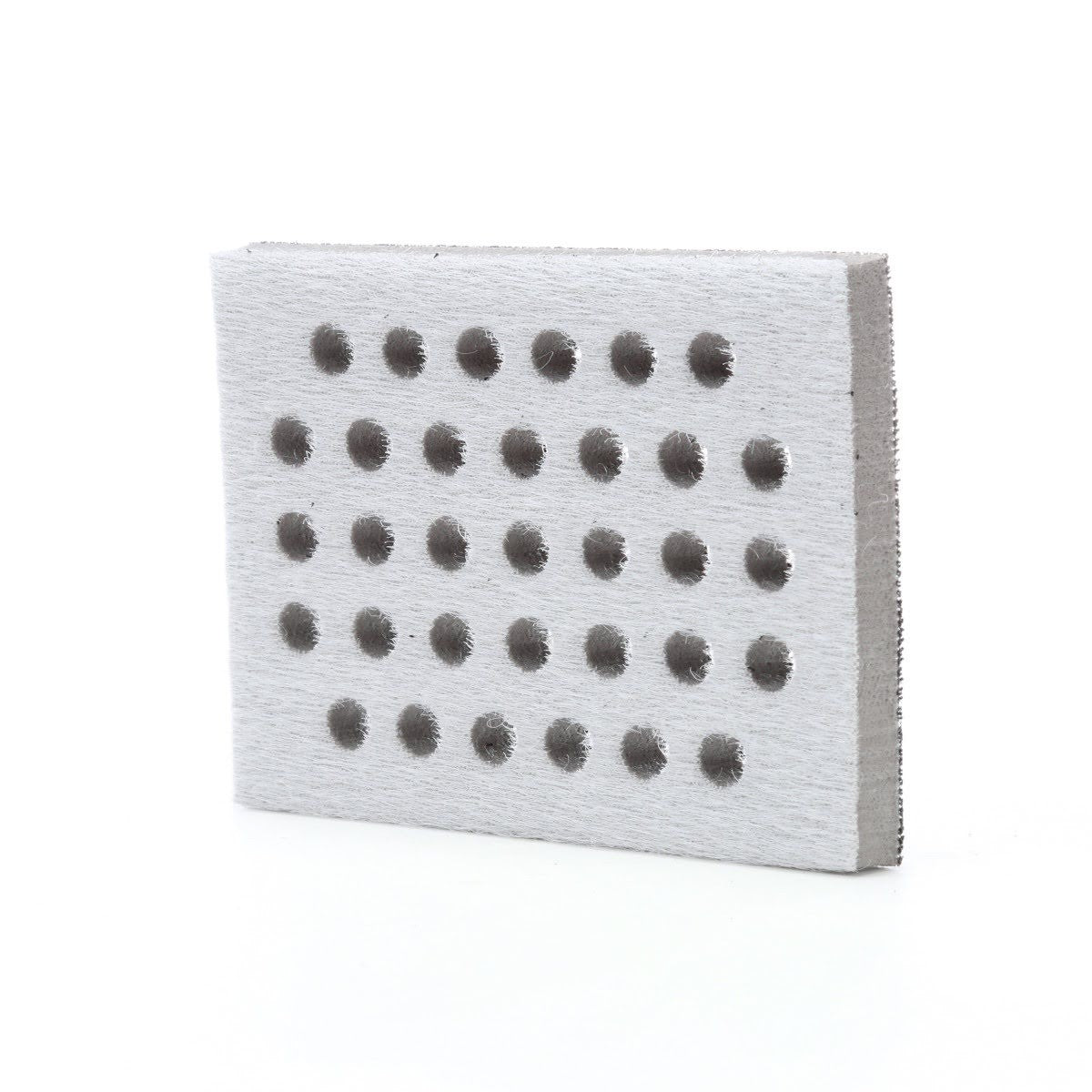 3M 28324 Hookit Interface Pad, Medium Density Foam, Gray, 3 in x 4 in x 1/2 in, 33 Holes (7100138159) (10 Pack) - 3