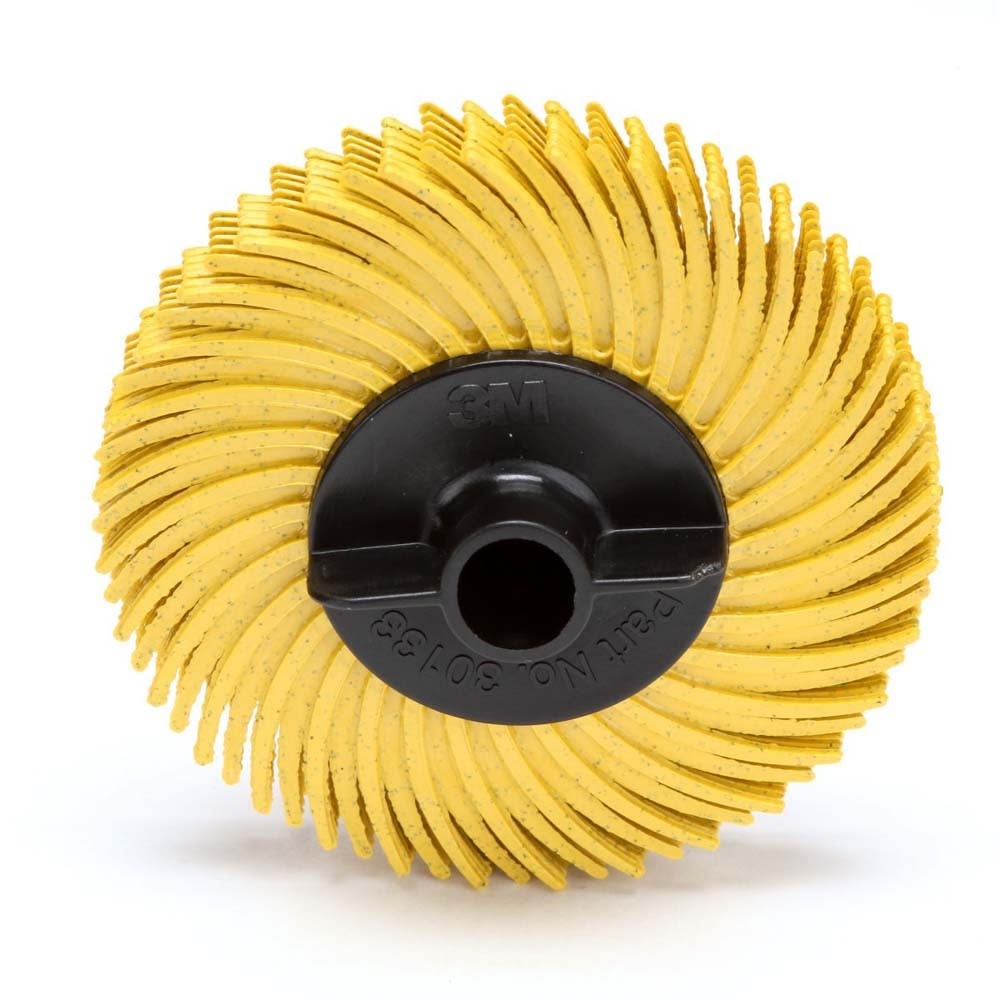 3M RB-ZB Scotch-Brite Radial Bristle Disc, 80, 2 in x 3/8 in, Thin Bristle (7100138293) (40 Pack)