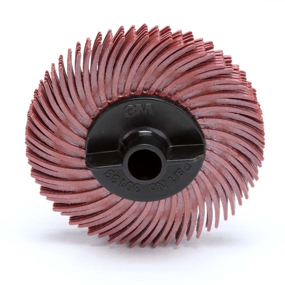 3M RB-ZB Scotch-Brite Radial Bristle Disc, 220, 2 in x 3/8 in, Thin Bristle (7100138295) (40 Pack)