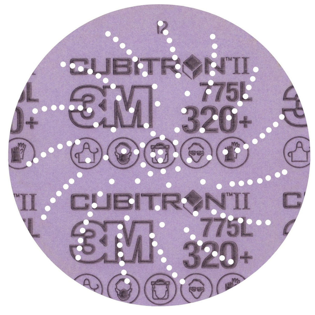 3M 775L Xtract Hookit Clean Sanding Film Disc, 320+, Purple, 5 in, Die 500LG (7100145363) (250 Pack)