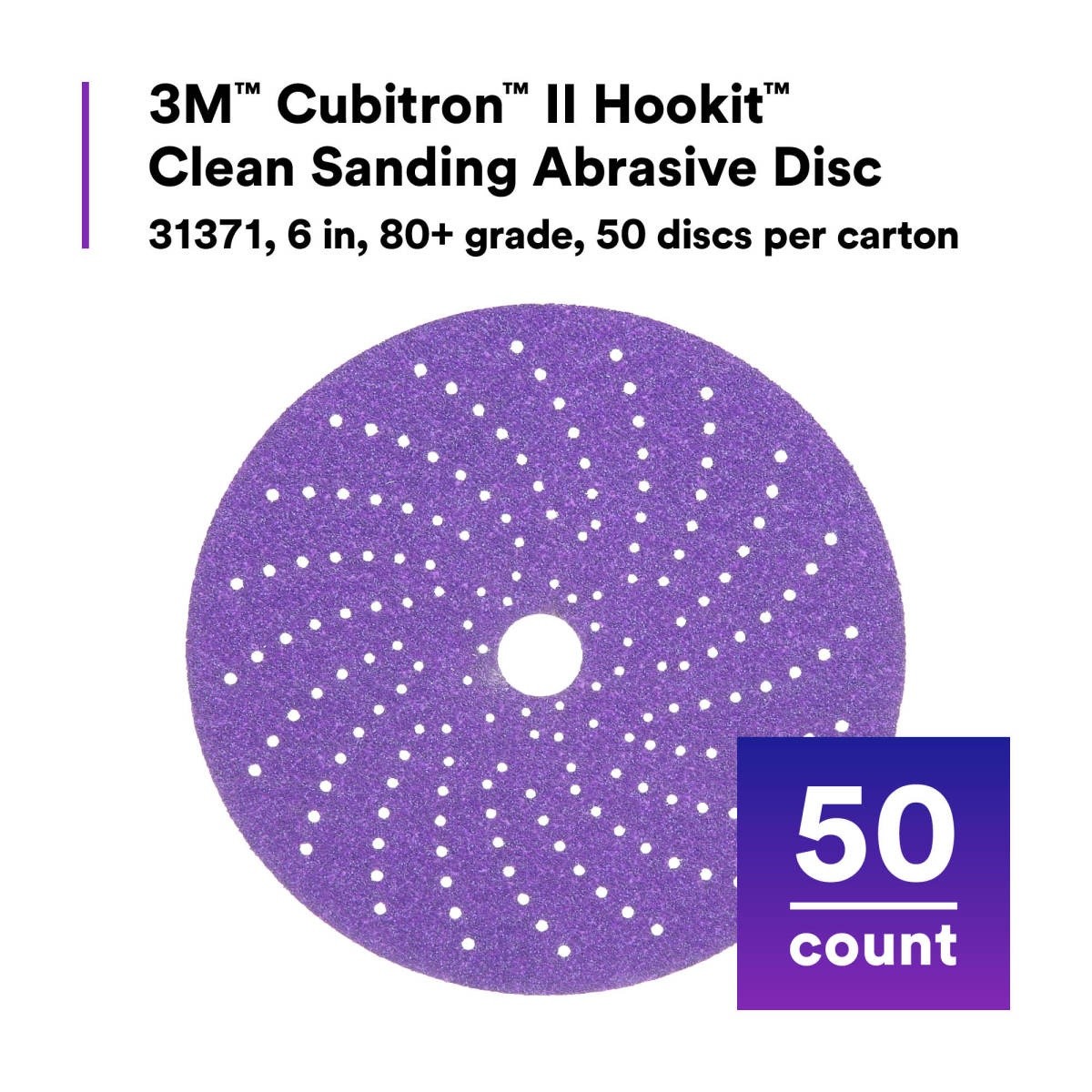 3M 737U 31371 Cubitron II Hookit Abrasive Disc, 6 in, 80+, Purple (7100147539) (200 Pack) - 4