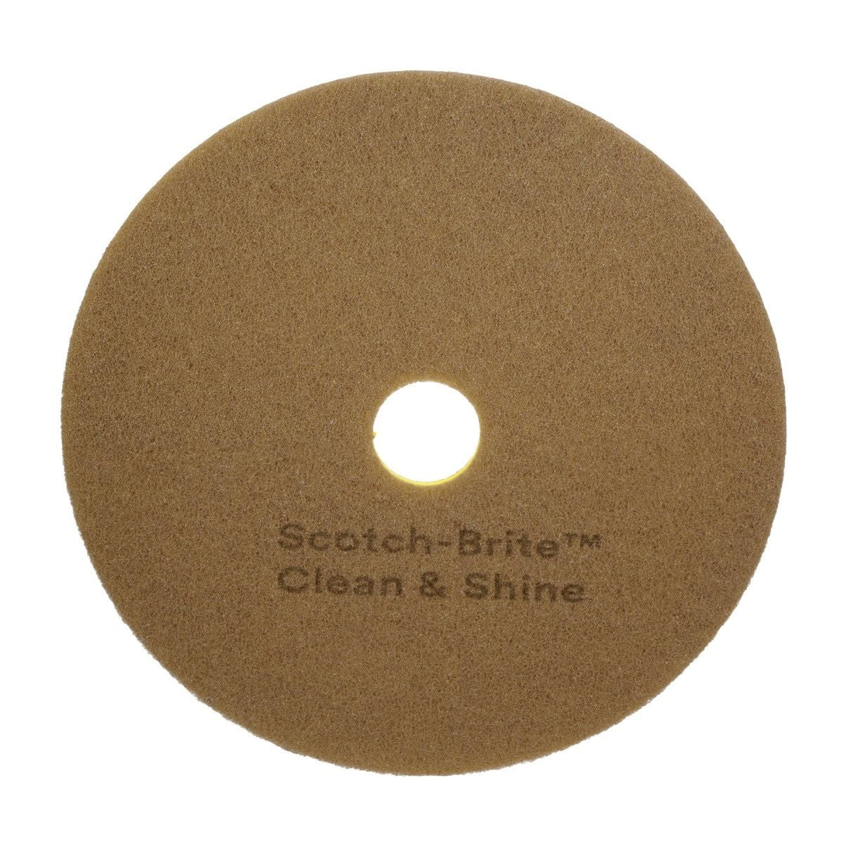 3M 09553 Scotch-Brite Clean and Shine Floor Pad, Brown, Super Fine, 22 in, Center Hole (7100147996) (5 Pack)