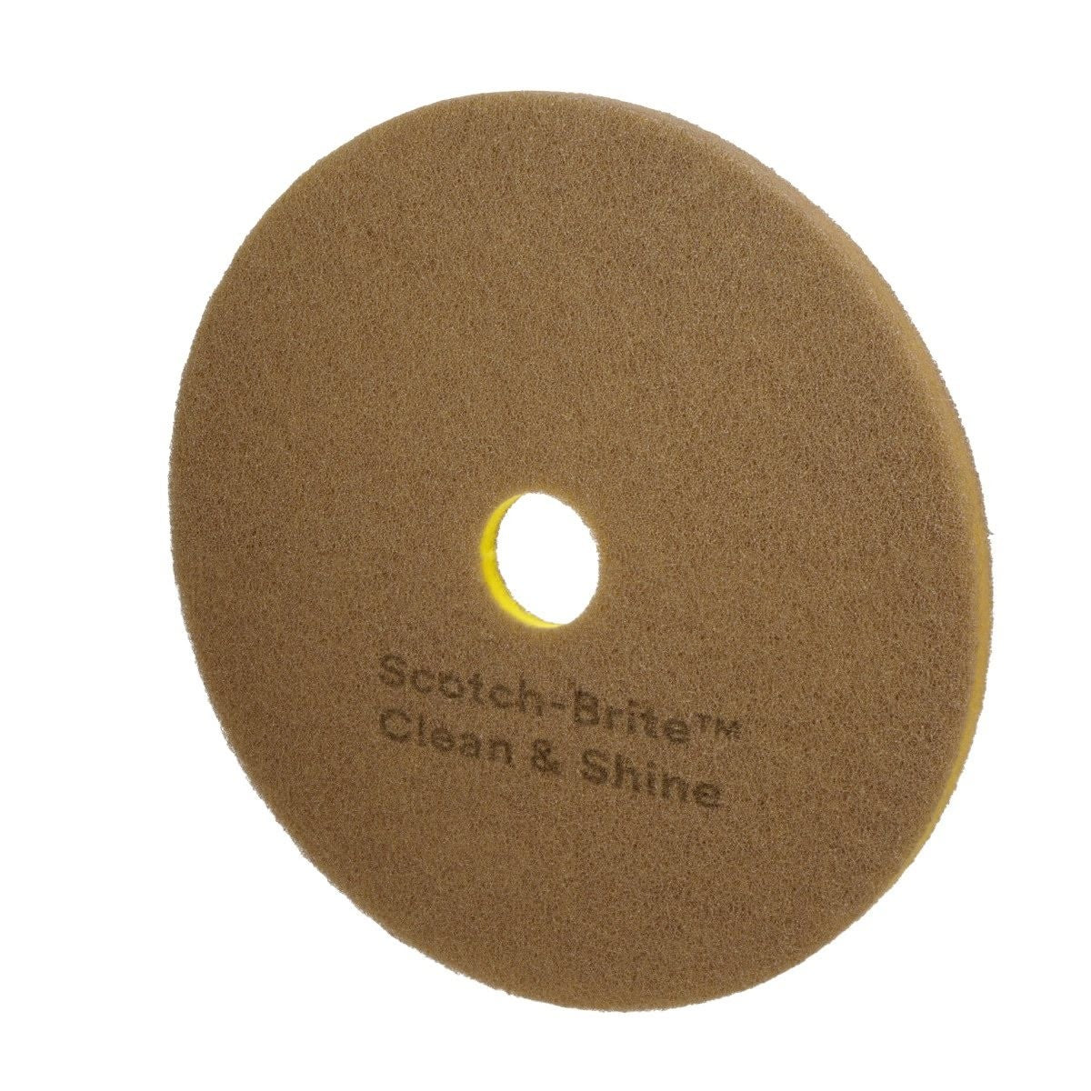 3M 09553 Scotch-Brite Clean and Shine Floor Pad, Brown, Super Fine, 22 in, Center Hole (7100147996) (5 Pack) - 4