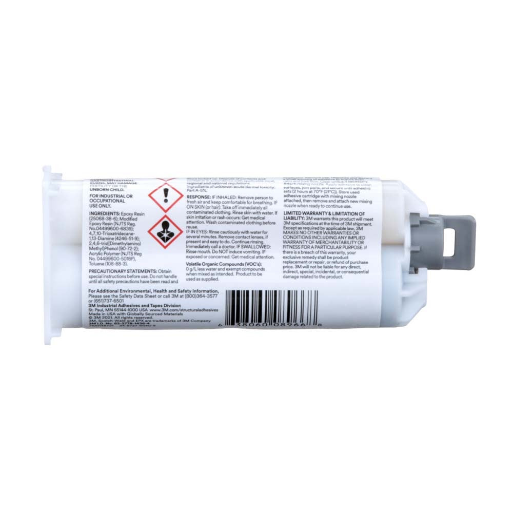 3M 7100148731 Scotch-Weld Epoxy Adhesive DP420 Black Two-Part Structural Adhesive, 20-Minute Work Life, High Impact and Fatigue Resistance Duo-Pak (50 mL) - 7