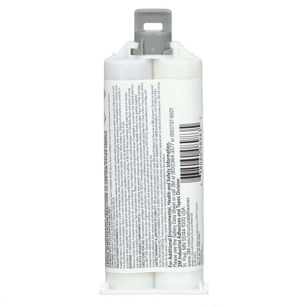 3M DP125 Scotch-Weld Translucent Two-Part Flexible Epoxy Adhesive Duo-Pak (48.5 mL) (7100148734) (12 Pack) - 5