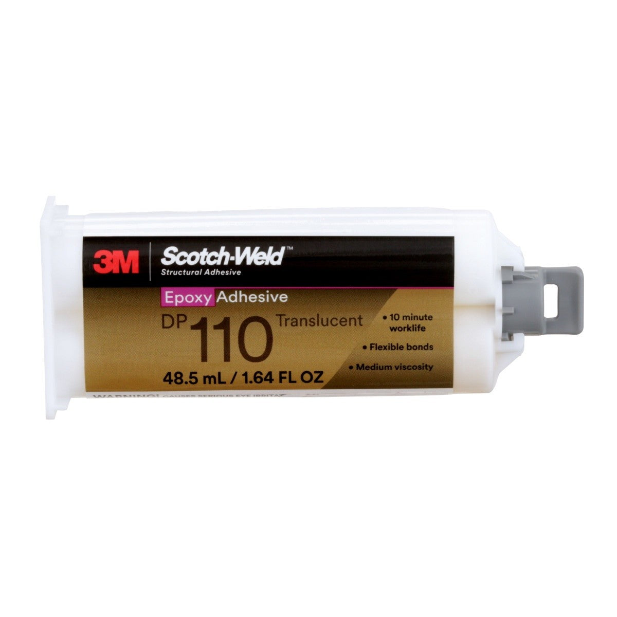 3M DP110 Scotch-Weld Epoxy Adhesive Duo-Pak Cartridge, Translucent, 48.5 mL (110) (7100148762) (12 Pack) - 2