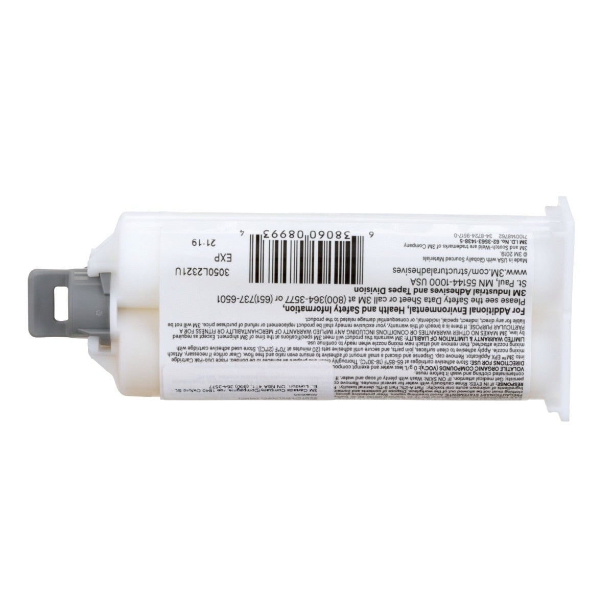 3M DP110 Scotch-Weld Epoxy Adhesive Duo-Pak Cartridge, Translucent, 48.5 mL (110) (7100148762) (12 Pack) - 7