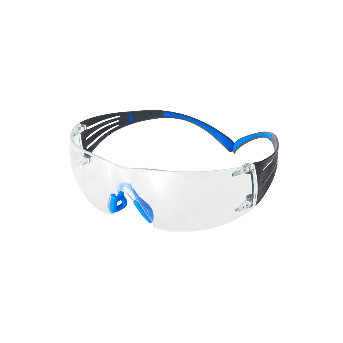 3M SF401SGAF-BLU SecureFit Safety Glasses, Clear Lens, Blue/Gray Frame, ANSI Z87.1 (7100150838) (20 Pack) - 3