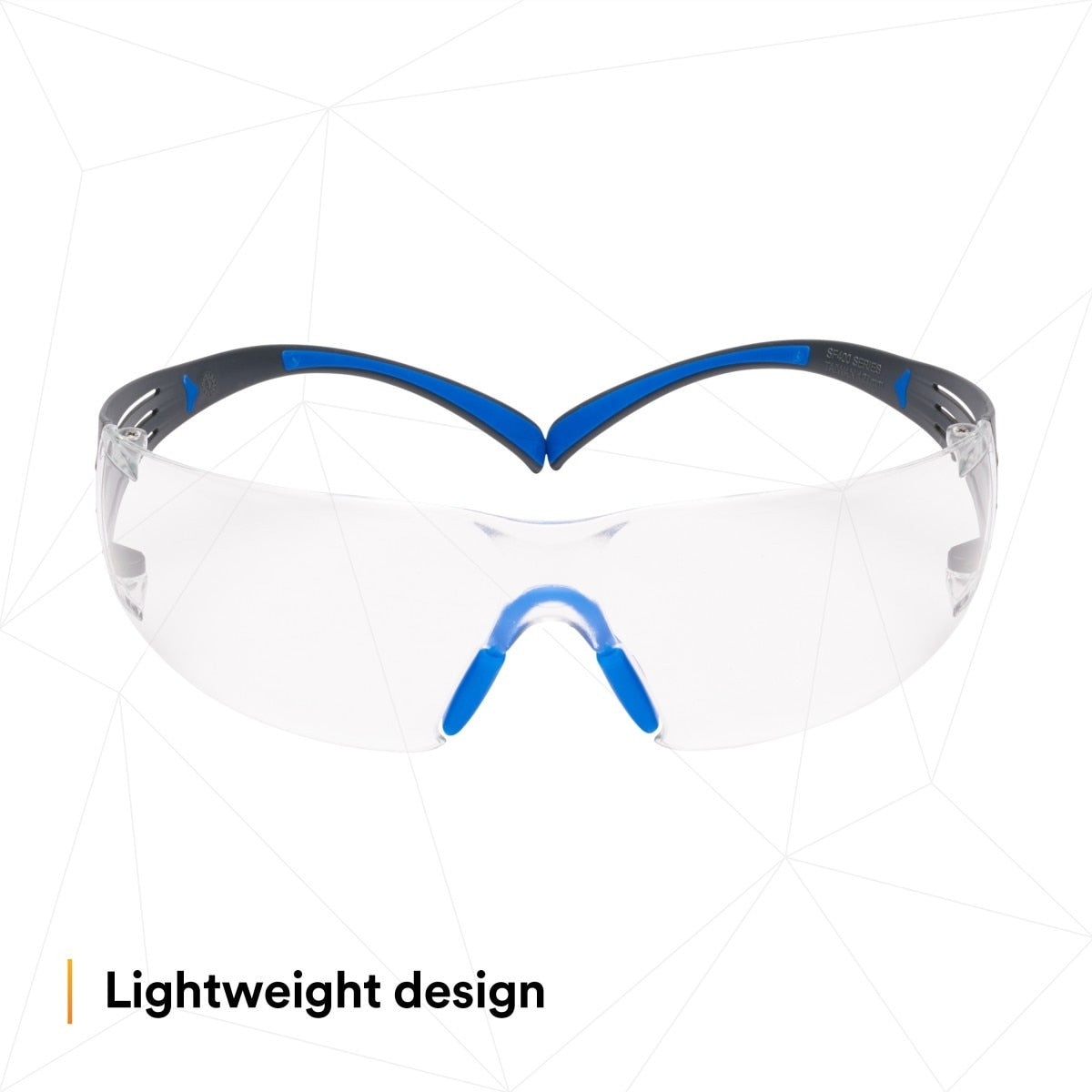 3M SF401SGAF-BLU SecureFit Safety Glasses, Clear Lens, Blue/Gray Frame, ANSI Z87.1 (7100150838) (20 Pack) - 6