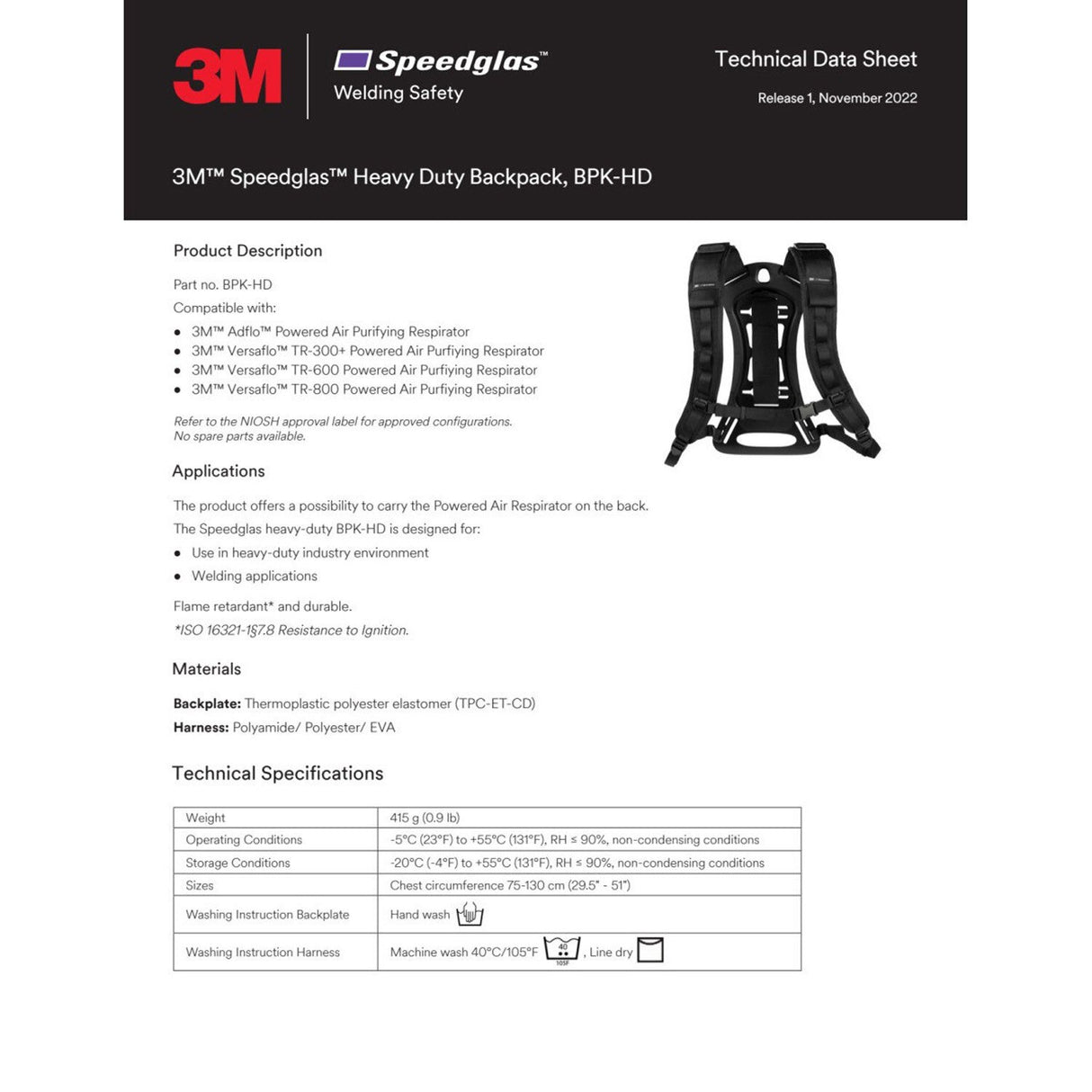 3M 7100153815 TR-300N+ HIK Versaflo Heavy Industrial PAPR Kit - 8