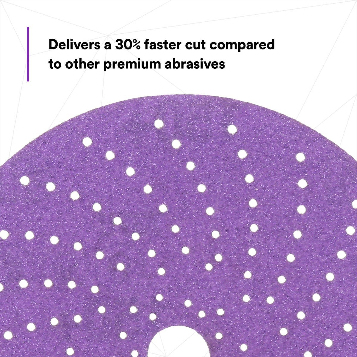 3M 737U 31373 Cubitron II Hookit Clean Sanding Abrasive Disc, 6 in, 150+ Grit, Purple, Multi Hole Pattern (7100155304) (200 Pack) - 3
