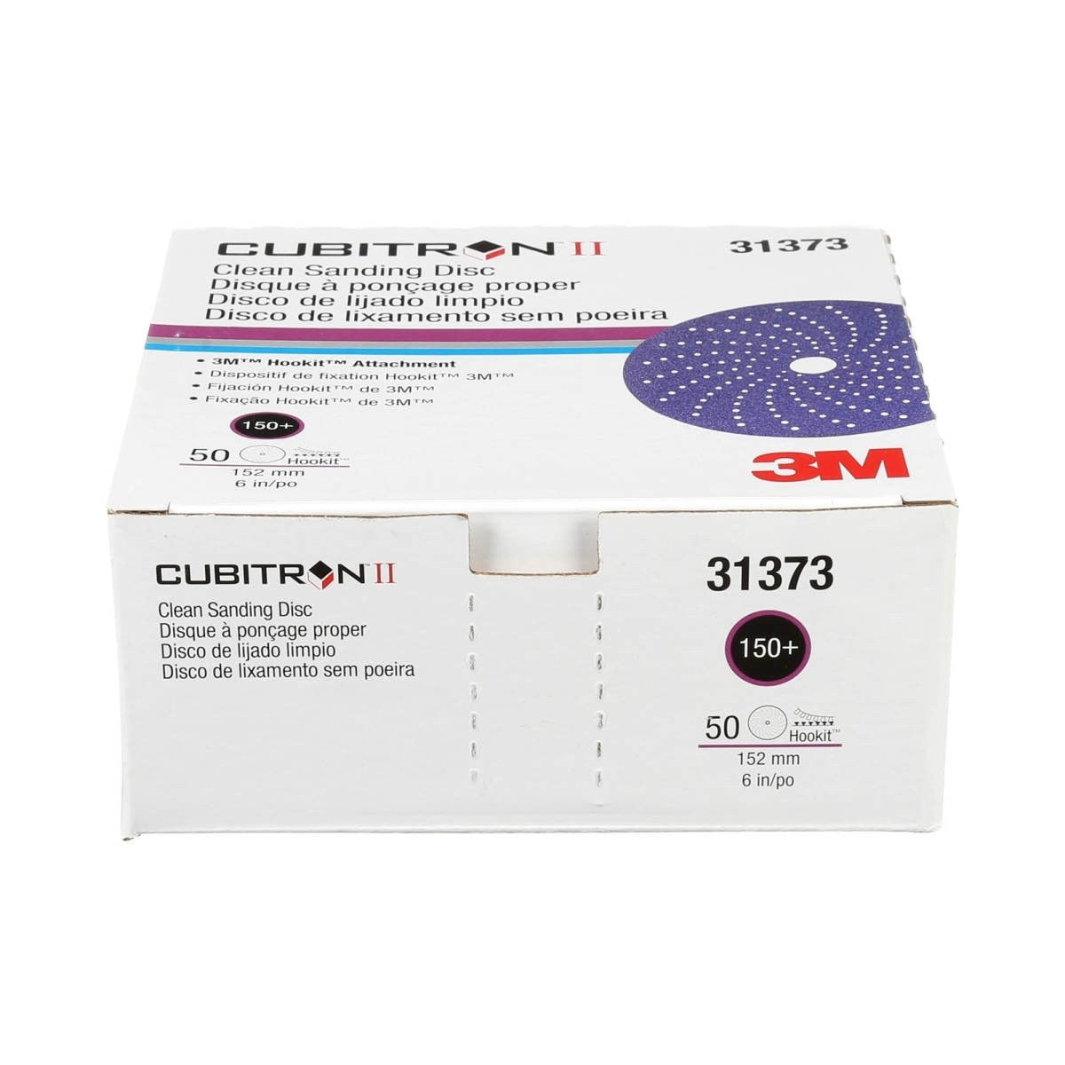 3M 737U 31373 Cubitron II Hookit Clean Sanding Abrasive Disc, 6 in, 150+ Grit, Purple, Multi Hole Pattern (7100155304) (200 Pack) - 9