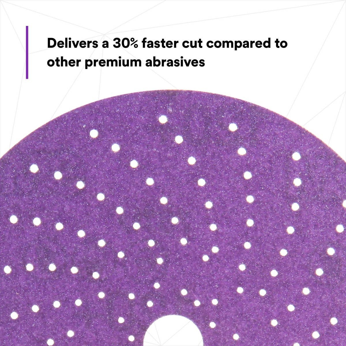 3M 31372 Cubitron II Hookit Clean Sanding Abrasive Disc, 6 in, 120+ Grit, Purple (7100155360) (200 Pack) - 3