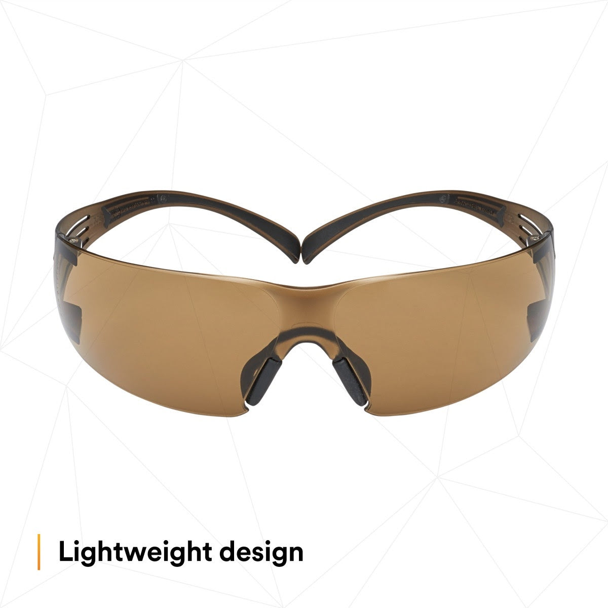 3M SF405SGAF-BLA 1334251 SecureFit Safety Glasses, Black/Brown, Brown Scotchgard Anti-fog Lens (7100155940) (20 Pack) - 3
