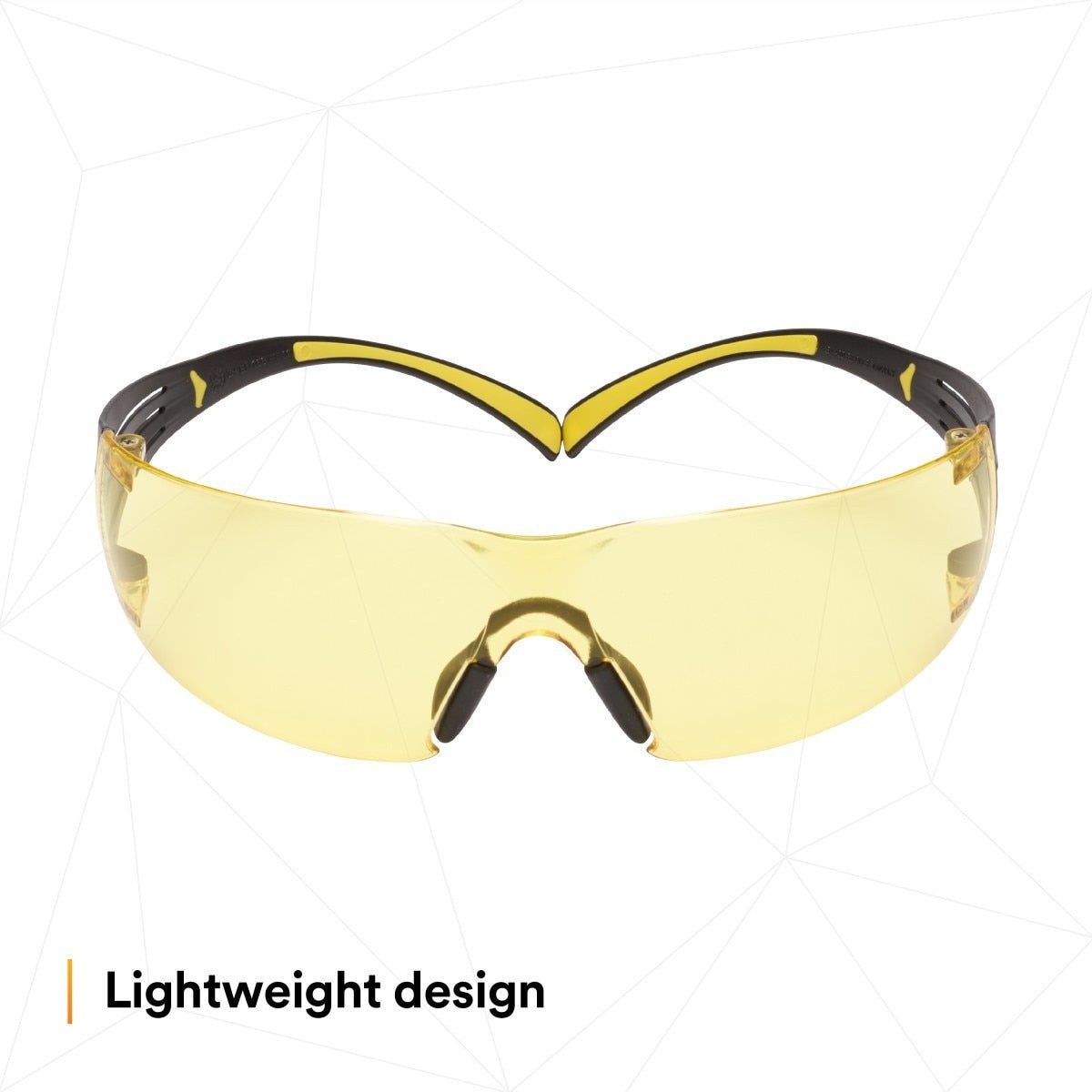 3M SF403SGAF-YEL SecureFit Scotchgard Safety Glasses, Amber Lens, Yellow/Black Frame, Anti-Fog, Anti-Scratch, ANSI Z87 (SF403SGAF-YEL) (7100158219) (Case of 20) (20 Pack) - 3