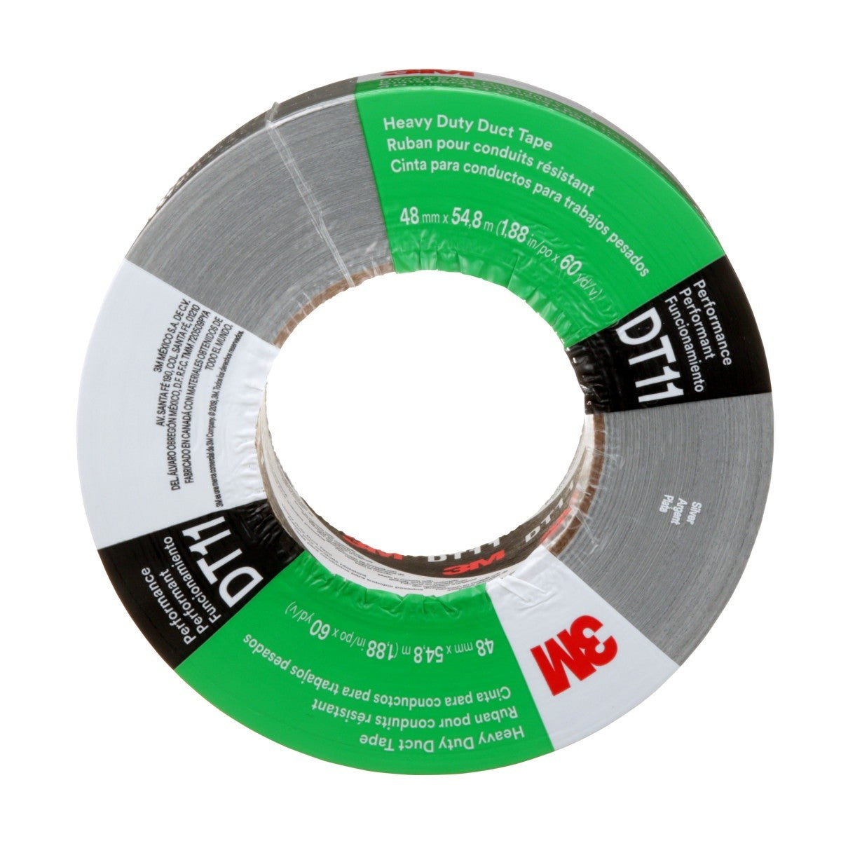 3M DT11 Heavy Duty Duct Tape, Silver, 48 mm x 54.8 m, 11 mil, Individually Wrapped (7100158346) (24 Pack) - 6