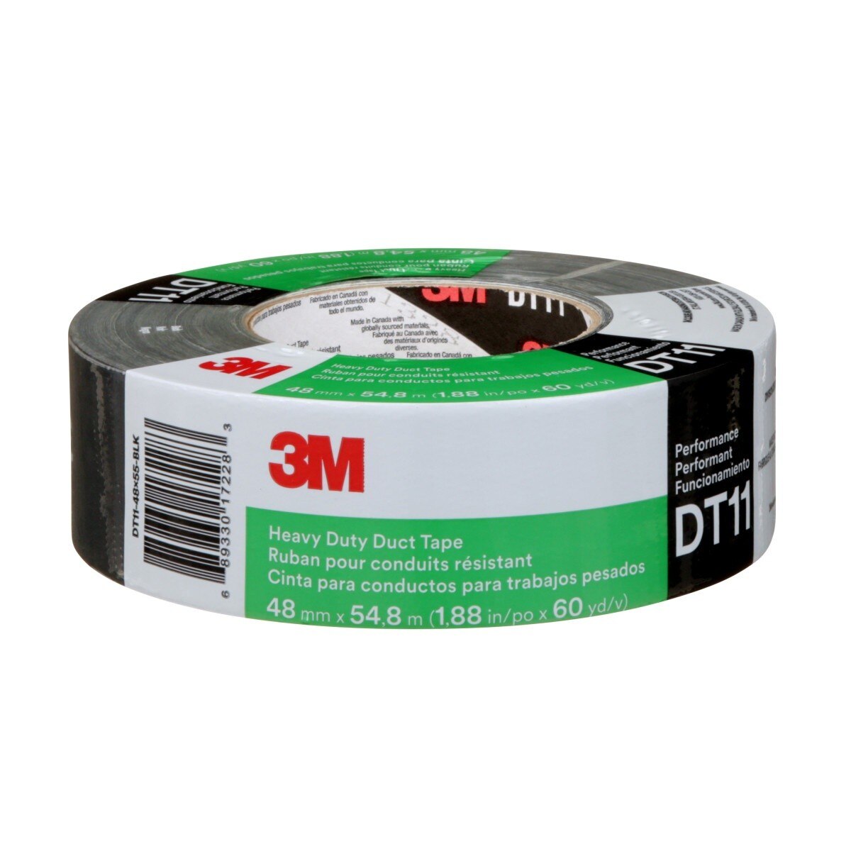 3M DT11 Heavy Duty Duct Tape, Black, 48 mm x 54.8 m, 11 mil (7100158377) (24 Pack) - 5