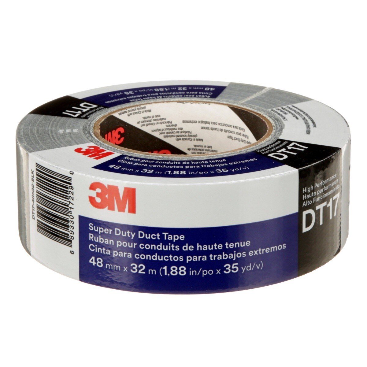 3M DT17 Super Duty Duct Tape, Black, 17 mil, 48 mm x 32 m (7100158390) (24 Pack) - 6