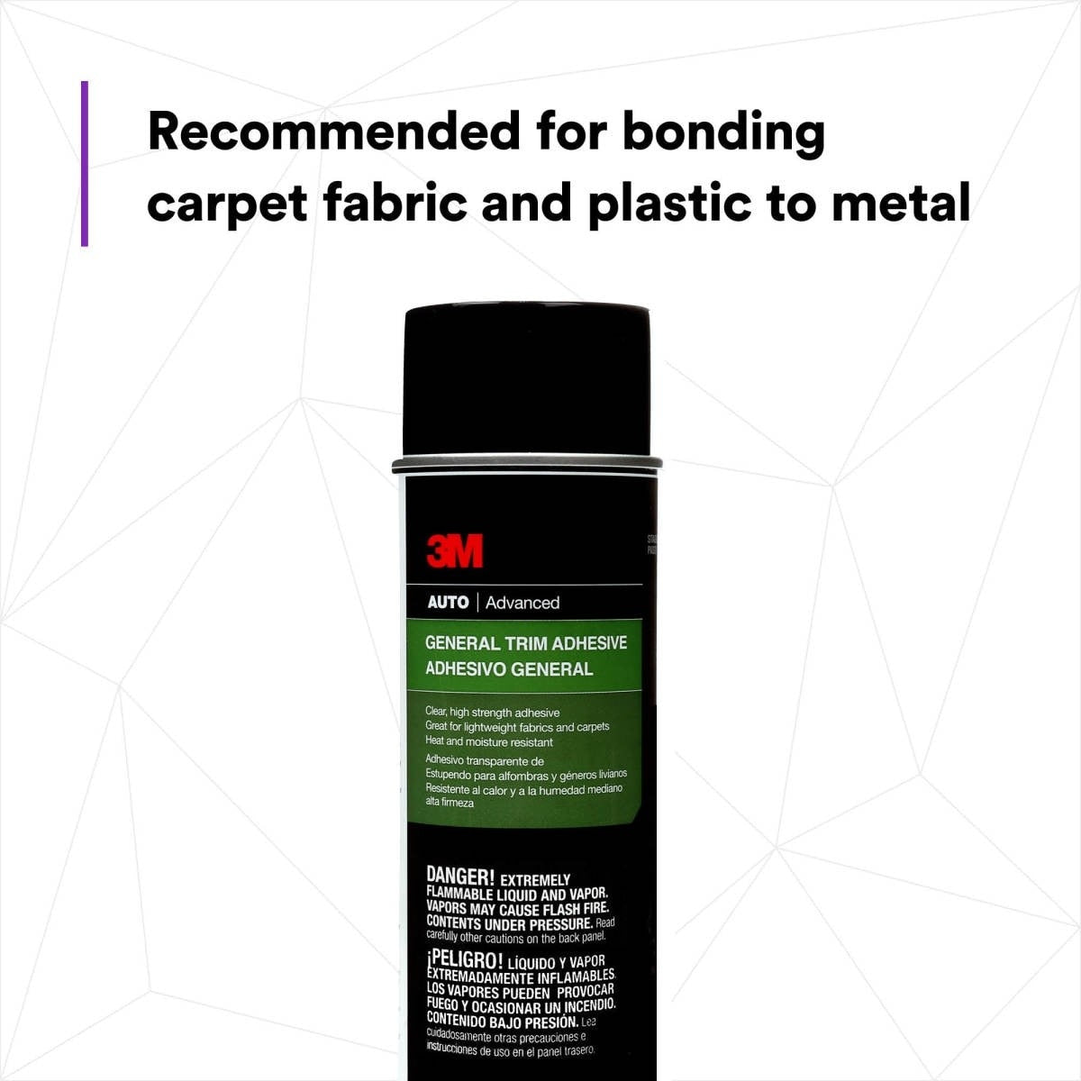 3M General Trim Adhesive Aerosol, High Strength, Clear Drying, 18.1 oz (08088) (7100166281) (4 Pack) - 5