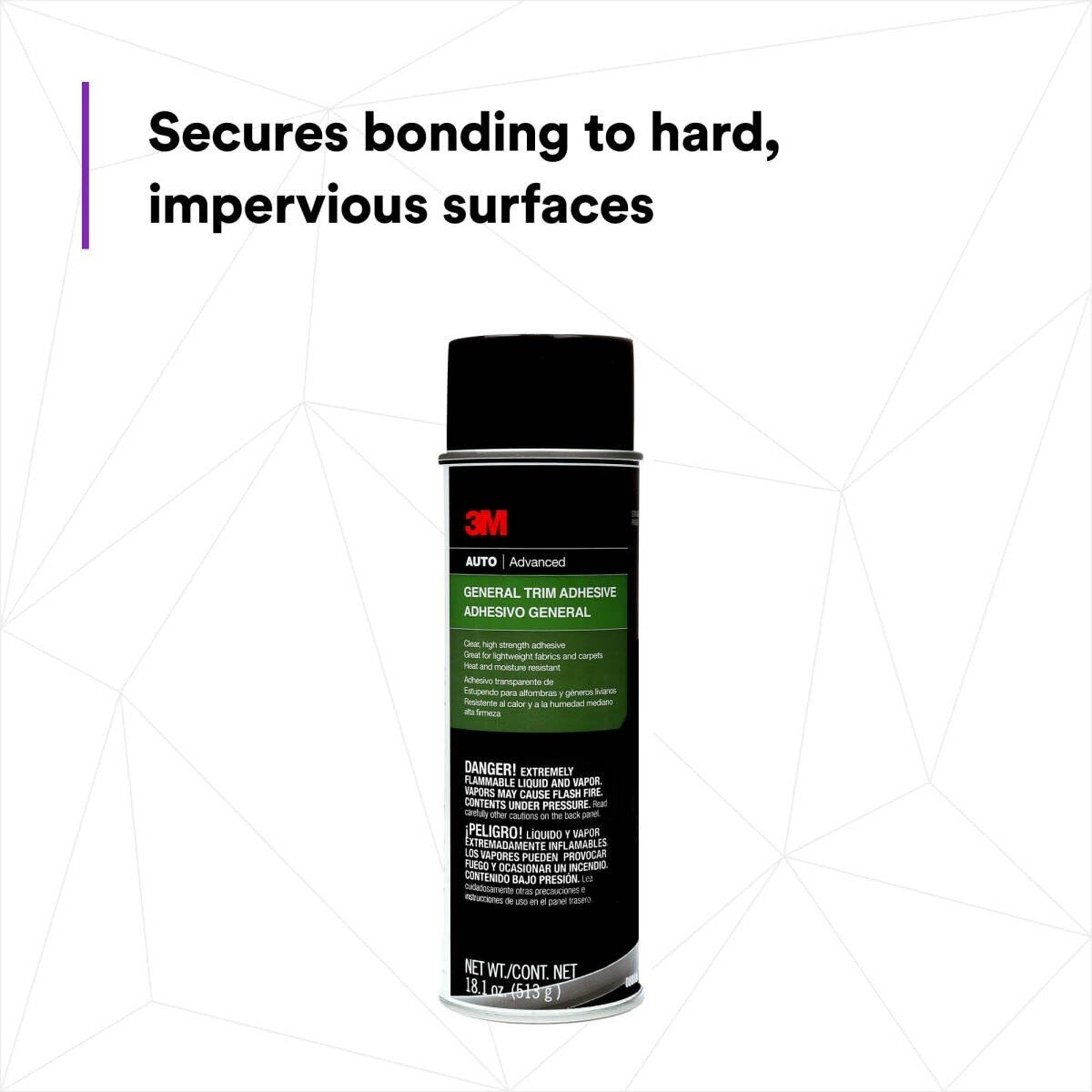 3M General Trim Adhesive Aerosol, High Strength, Clear Drying, 18.1 oz (08088) (7100166281) (4 Pack) - 6