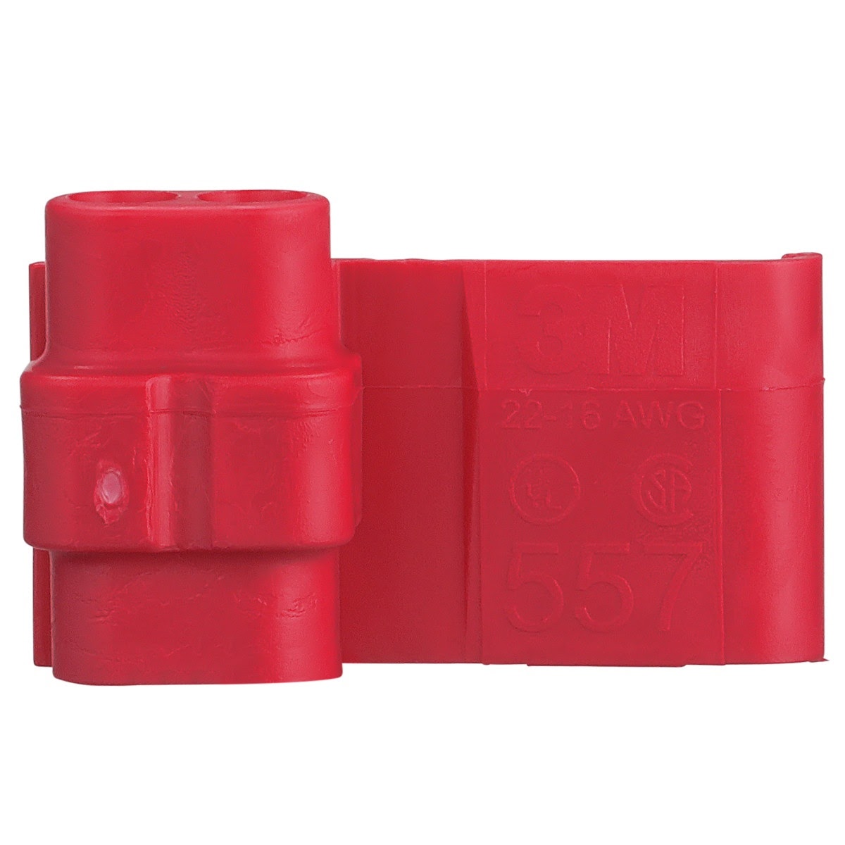 3M 557 Scotchlok Electrical Idc, Pigtail, Self-Stripping, Red, 22-16 Awg (7100166937) (1000 Pack)