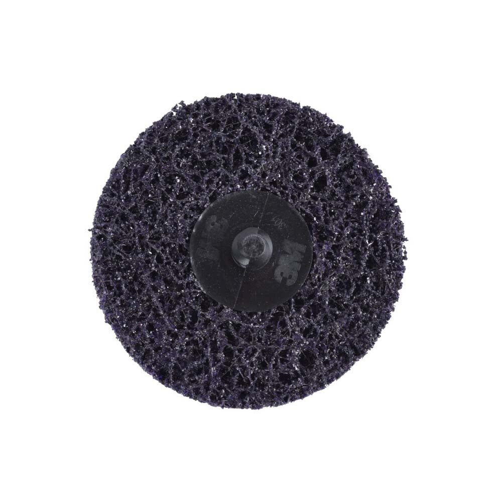 3M 7100173795 Scotch-Brite Roloc Clean and Strip XT Pro Extra Cut Disc XO-DR 3 in TR SiC Extra Coarse Purple Heavy Duty Metal Stripper Disc Collision Repair Heavy Industrial (10 Pack) - 2